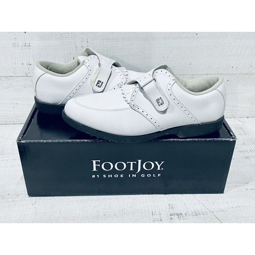 Footjoy Shoes Greenjoys White Strap Spikeless Golf Womens 8.5 With Original Box